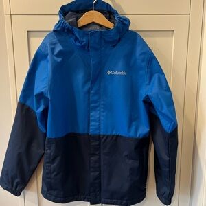 Columbia Kids Blue and Black Rain Jacket